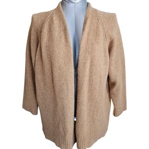 GAP Open Front Brown Cardigan Wool Alpaca Blend  Size XL